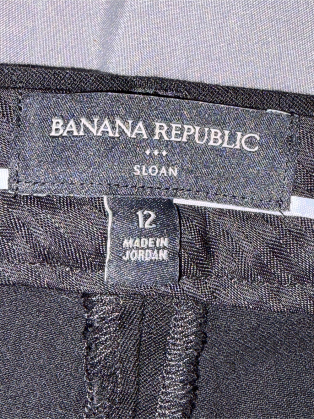 Banana Republic Sloan Black Dress Pants Size 12 Straight Leg Workwear - Picture 6 of 7